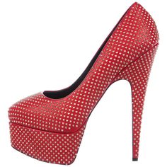 New Giuseppe Zanotti Leather Studded Platform Pumps Designer size 40 - US 10 ( This brand typically runs a half size small ). Red Leather, Gold-tone Stud Embellishment, Leather Insole and Sole. Platform - 2 inches, High Heel - 7 inches. Made n Italy New with box. Listing code: 03201954580140958 Red Platform Shoes, Zanotti Heels, Red Platform, Cray Cray, Giuseppe Zanotti Heels, Fashion Heels, Shoes Pumps, Platform Pumps, Platform Shoes