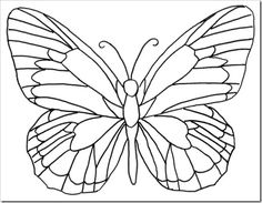 a butterfly that is drawn in the shape of a butterfly, with wings spread out