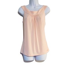 Measurements Chest 18" & Length 22" Color: Peach Calvin Klein Stretch Tops For Spring, Spring Stretch Calvin Klein Tops, Calvin Klein Stretch Tank Top, Calvin Klein Spring Tops, Casual Stretch Calvin Klein Tank Top, Calvin Klein Sleeveless Spring Tops, Calvin Klein Fitted Summer Tank Top, Calvin Klein Fitted Sleeveless Tank Top, Casual Sleeveless Tank Top By Calvin Klein