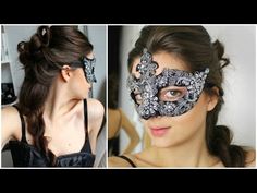 M Masquerade Hairstyle - YouTube Hairstyles With Masquerade Mask, Mascarade Party Hair Ideas, Mascarade Hairstyles With Mask, Mascarade Hairstyles, Masquerade Hairstyles With Mask, Curling Hairstyles, Masquerade Hair, Masquerade Ideas