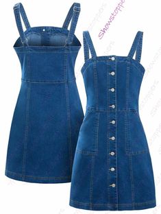 Beautiful Womens Denim Dress Sleeveless Pinafore Dresses Size 8 10 12 14 Blue for the Fashion-Lovi Thrift Wishlist, Vestidos Jeans, Denim Clothes, Western Clothing, Womens Denim Dress, Denim Ideas, Denim Dresses, Pink Suit, Womens Denim