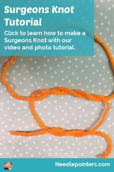 the instructions for how to make a video and photo knot in knitting with yarn on it