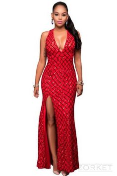 Style: FashionMaterial: Polyester, SpandexNeckline: V-NeckSleeve Style: Spaghetti StrapDresses Length: Floor-LengthWaistline: NaturalSilhouette: SheathDecoration: Sequined SKU: 2170694 Sequined V-neck Maxi Dress, Lined V-neck Maxi Dress For Night Out, Red V-neck Sequin Maxi Dress, Red Sequined V-neck Maxi Dress, V-neck Lined Maxi Dress For Prom, Lined V-neck Maxi Dress For Prom, V-neck Sequined Maxi Dress For Date Night, Sequin V-neck Maxi Dress For Date Night, Party Maxi Dress With V-neck And Lining