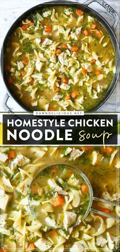 Homestyle Chicken Noodle SoupClassic chicken noodle soup that will leave you feeling so goodso warmso cozyPerfect for sick days and cold nights Homestyle Chicken Noodle Soup, Classic Chicken Noodle Soup, Before Workout, College Recipes, Warm Up Exercises, College Cooking, Hearty Soup Recipes, Squeezed Lemon, Chicken Noodle Soup Homemade