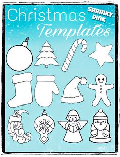 christmas printables for kids and adults to color on the front of a blue background