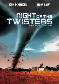 the dvd cover for night of the twisters, which features an image of a tornado