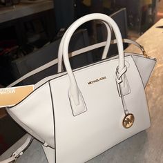 Nwt Michael Kors, Handbag W/Shoulder Strap, Off- White Small Boutiques, Michael Kors Handbag, Off White Color, Handbags Michael Kors, White Cream, Michael Kors Bag, Cream White, White Color, Shoulder Bags