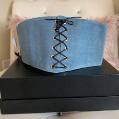 Nwt Charlotte Russe Denim W/ Black Lace-Up Detailed Corset Waist Belt -Size: Medium/Large (M/L) -Measurements Approx: Waist: 14.5”(Un Stretch) -Thickness: 6.5”(Widest Part) -Total Unzip: 30” -Color: Denim/Black -Material: 60% Denim/40% Elastic -Style: Corset Waist Belt -Details: 2 Back Snap Buttons -Condition: New W/ Tags In Packaging -Color May Vary -All Original Pics -Accurately Described & Represented -Final Sale. Backed By Pm Buyer Protection. Buyer Agrees To & Understands Condition Of Item. Cotton Corset Belt For Spring, Spring Cotton Corset Belt, Trendy Spring Corset Belt For Night Out, Casual Fitted Corset Belt For Summer, Casual Summer Corset Belt, Denim Corset Belt, Button Corset, Corset Waist Belt, Fair Outfit