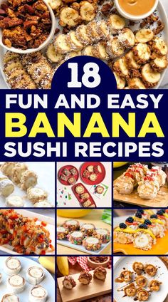 Indulge in the sweetness of bananas with these 18 best banana sushi recipes. From classic to exotic, discover a variety of flavors that will satisfy your cravings. Start rolling and create your own banana sushi masterpiece today! Banana Sushi Kids, Creative Snack Ideas, Academia Birthday, Food Sale Ideas, Banana Sushi Rolls, Ww Deserts, Dessert Boards, Sweet Sushi, Fun Lunches