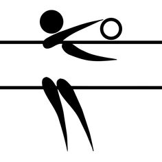 a stick figure is holding onto the edge of a wall with his arms and legs