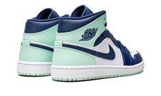 Air Jordan 1 Mid 554724 413 Jordan 1 Mid Blue Mint, Air Jordan 1 Mid Blue, Jordan 1 Mid Blue, Mint Shoes, Nike Air Jordan 1 Mid, Womens Air Jordans, Air Jordan 1 Low, Basketball Sneakers, Jordan 1 Low