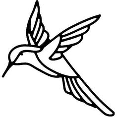 a hummingbird flying in the sky with its wings spread out and it is black and white