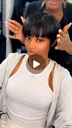 191K views · 16K likes | Hair Salon Locator on Instagram: "Style from @my_fair_hairlady of The Hair Odyssey in Houston, Texas  #Repost @my_fair_hairlady • • • • • Haircut Anyone❓⁉️❓✂️ @_tammm Came in for a new look 😍  For Today’s Transformation I used some of my favorites✨  We texturized her hair using @patricbradley So Soft Relaxer System.  Molded with Honey Almond styling foam By  @influancehaircare1  Styling Products by @dhwhealthyhair #blackownedhairproducts #houstonshorthairpixie #houstonshorthairstylist #shorthairstylist #shorthairstylistinhouston #pixecut #explore #houstonhairatylist #newhaircut  ・・・  #afrohaircom  Hair Salon Finder www.afrohair.com" Short Cuts Black Women, Short Pixie Cuts For Black Women, Medium Pixie Haircut, Grown Out Pixie Hairstyles, Mushroom Cut Black Women, Cut Hairstyles For Short Hair, Short Cuts For Black Women, Rihanna Short Hair, 90s Cut