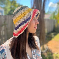 "FREE Standard U.S Shipping on all orders over $35 This summer hat for women is made of 100% straw, lightweight, breathable and comfortable to wear.  Packable Straw Hat for Women: straw bucket hat is packable and will fit your handbag or backpack when not in use, so you can bring this straw bucket hat everywhere with you while traveling. This wide brim sun hat  will make nice shade for your face and neck! Makes a unique gift for women. ONE SIZE: Head circumference 21.5 - 23.6 inch (55-60cm). Adj Lightweight Bucket Hat With Curved Brim For Vacation, Lightweight Curved Brim Bucket Hat For Vacation, Lightweight Bucket Hat For Spring, Lightweight Summer Bucket Hat With Upf 50+, Lightweight Spring Bucket Sun Hat, Spring Lightweight Bucket Sun Hat, Lightweight Wide Brim Sun Hat For Beach Season, Lightweight Wide Brim Bucket Hat For Spring, Lightweight Summer Bucket Hat For Vacation