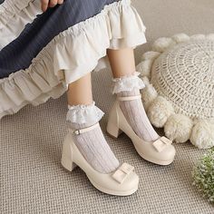 Gender: For Women Style: Fashion,KoreanOccasion: Casual,Party/Club,Office/Career,DressHeel Height: 5cmPlatform Height: 1cmSeason: Spring,Summer,Fall/Autumn,WinterPackage Contents: 1 x Shoes (Pair)Size Guide:28 = foot length 18.5-19cm (Foot width=6.5-7cm)29 = foot length 19-19.5cm (Foot width=7cm)30 = foot length 19.5-20cm (Foot width=7-7.5cm)31 = foot length 20-20.5cm (Foot width=7.5cm)32 = foot length 20.5-21cm (Foot width=7.5-8cm)33 = foot length 21-21.5cm (Foot width=8cm)34 = foot length 21.5 Beige Round Toe Block Heels With Platform, Club Office, Chunky Heel Pumps, Pumps Shoes, Career Dress, Heels Pumps, Fashion Korean, Dress And Heels, Casual Party