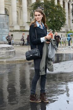 Paris Fashion Week Street Style Spring 2013: Jac Jagaciak Chanel Reissue, Model Street Style, Moda Paris, Paris Street Style, Spring Street Style