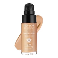 Revlon Colorstay Makeup For Combination/Oily Skin with SPF 15  Revlon Colorstay Makeup For Combination/Oily Skin is an oil-free foundation that delivers a flawless, matte finish for oily and combination skin, and wears for up to 24 hours. With SPF 15, this foundation not only helps in covering blemishes but protects the skin from sun damage.   Key Ingredients Titanium Dioxide  Cyclomethicone  Trimethylsiloxysilicate   Benefits And Uses Of Revlon Colorstay Makeup For Combination/Oily Skin with SPF 15   Liquid-foundation that wears for up to 24 hours, no matter what your day brings - that's why it's called "life-tested   The oil-free formula delivers a flawless matte finish   Fortified with SPF 15, it helps protect your skin   Provides medium-to-full, buildable coverage   Suitable for combin Oil Free Foundation, Full Makeup, Revlon Colorstay, Titanium Dioxide, Sun Damage, Spf 15, Liquid Foundation, Combination Skin, Revlon