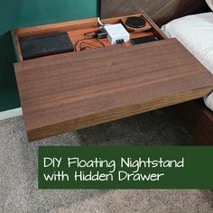 Looking to build floating nightstands or shelves with a hidden drawer? These DIY plans will guide you through step-by-step how to create a clean and elegant nightstand. Two Size Options Included Standard Size Dimensions: 18" W x 13.5" D x 3" T Wide Size Dimensions: 28" W x 13.5" D x 3" T Includes: Highly detailed plans on 8.5x11 PDF - Finished & rendered product example photos - Guide on "how to read an engineering drawing" & general workflow diagram - Drawing Set with 3D images/piece sizing and Drawer Plans, Wall Mounted Nightstand, Mounted Nightstand, Nightstand Plans, Bedside Table Modern, Workflow Diagram, Wall Mount Shelf, Hidden Drawer, Diy Planter Box