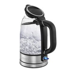 an electric kettle filled with water and ice