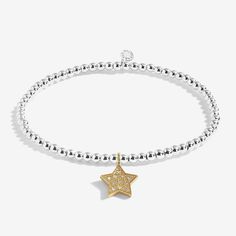 Katie Loxton : A Little ''Shine Bright On Your Birthday' Bracelet - Dream Bracelet, Birthday Bracelet, Ball Bracelet, Gold Moon, Crystal Stars, It's Your Birthday, Moon Charm, Star Charms, Gold Stars