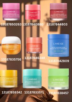 the different types of skin care products are shown in this advertisement for lanel's