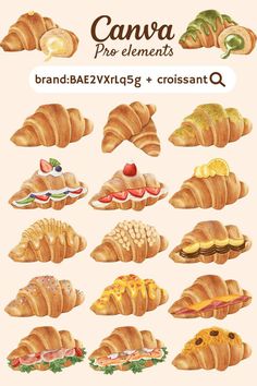 breads and croissants with the words canna pro elements on them