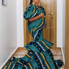 African Print Maternity Maxi Dressafrican Print Maternity - Etsy Maxi Dress For Pregnant Women, Photoshoot African, African Maternity, Gown Ankara, African Maternity Dresses, African Mermaid, Latest African Styles, Dress For Pregnant Women, Dresses For Pregnant Women