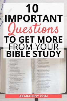 10 Important Questions to Get More From Your Bible Study