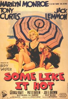 a movie poster for a film starring women in bathing suits with an umbrella over their heads