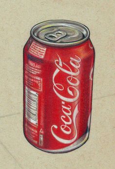 a drawing of a can of coca - cola is shown on the instagram page