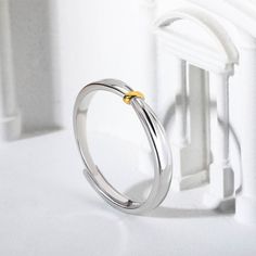 Confidently declare your love for her with this charming wedding band. Buffed to a brilliant luster, this wedding ring symbolizes your vow to honor and cherish her.Weight: 1.64 gWidth: 2.5 mmMaterial: 925 SilverPlating Color: Silver, Yellow Gold Minimalist Adjustable Promise Bands, Minimalist Promise Ring With Decorative Band, Minimalist Promise Band, Minimalist Jewelry With Decorative Band For Formal Occasions, Classic Simple Promise Jewelry, Minimalist White Gold Couple Rings For Wedding, Classic Simple Design Jewelry For Promise, Classic Simple Design Promise Jewelry, Minimalist White Gold Wedding Couple Rings