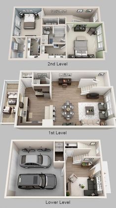 two bedroom apartment floor plans with one living room and the second bedroom in each unit