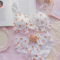 Kawaii Bras, Kawaii Pjs, Kawaii Lingerie, Pastel Lingerie, Clothes Teen, Outfits Anime, Cartoon Kawaii, Teen Outfits, Anime Clothing