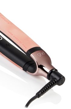 What it is: An award-winning, advanced professional hair straightener in a limited-edition pink hue for Breast Cancer Awareness.Who it's for: Ideal for all hair types.What it does: The hair straightener features a powerful 1875W brushless motor and contoured nozzle to focus the airflow for precise styling, giving you 3x more hair alignment and smoother results.* It is designed to speed up your styling routine for salon-quality results.Features and benefits:- Advanced ionic technology reduces fri Ghd Straightener, Ghd Platinum, Salon Business Plan, Professional Hair Straightener, Platinum Hair, Salon Business, Fun Shots, Blow Dryer, Frizz Free