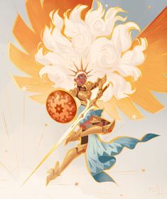 Sun Warrior, My Arts, Arte Inspo, Arte Fantasy, Art And Illustration, Character Drawing, Anime Character Design