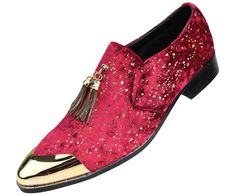 Velvet Loafers Mens, Red Dress Shoes, Gold Glitter Shoes, Tuxedo Shoes, Slip On Dress Shoes, Velvet Loafers, Glitter Shoes, Shoe Gifts, Mens Casual