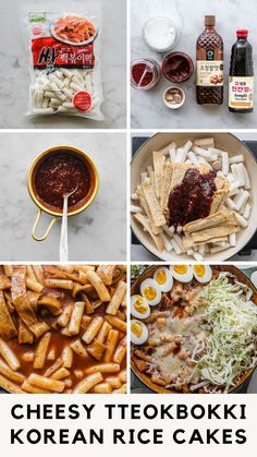 Cheese tteokbokki or Korean spicy rice cakes in bowl Cheese Tteokbokki, Korean Rice Cakes, Shredded Cabbage, Spicy Rice, Korean Street Food, Korean Dishes