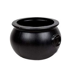 a black pot is shown on a white background