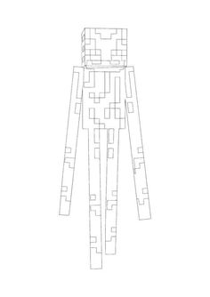 a drawing of a robot made out of squares