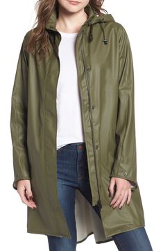 https://www.nordstrom.com/s/ilse-jacobsen-rain-slicker/4872665?origin=category-personalizedsort&breadcrumb=Home%2FWomen%2FClothing%2FCoats%2FRaincoats&fashionsize=size%2FWomens%20Clothing%2F16%2C%20XL%7Csize%2FWomens%20Clothing%2F14%2C%20L&color=310 Long Raincoat For Fall Outdoor Use, Outdoor Long Coat Raincoat For Fall, Outdoor Long Raincoat For Fall, Fall Outdoor Long Raincoat, Fall Travel Raincoat With Storm Flap, Spring Travel Parka With Double-lined Hood, Hooded Parka For Rainy Weather, Fall Travel Raincoat With Drawstring Hood, Spring Rainy Weather Parka With Double-lined Hood