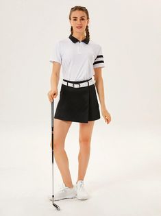 Shop our Ladies' Short Sleeve Golf Polo - White Athletic Golf Polo Shirts Tennis Shirts Casual Workout Athletic Tops Dry Fit. Athletic Tops, Golf Set, Womens Thermal, Tennis Shirts, Golf Skort, Ladies Short, Black High Waist, Golf Polo Shirts, Shirt For Women