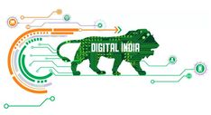 the logo for digital india with an image of a lion