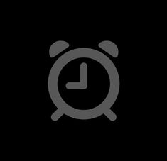 an alarm clock icon on a black background