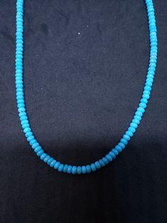 18 inches necklace sleeping beauty turquoise 5mm beaded necklace 14k gold necklace Handmade in USA Gold Necklace Price, Natural Sleep, Stone Inlay, 14k Gold Necklace, Sleeping Beauty Turquoise, Sterling Silver Dangle Earrings, Vintage Turquoise, Silver Earrings Dangle, Necklace Handmade