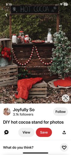 an instagram page with christmas decorations on it