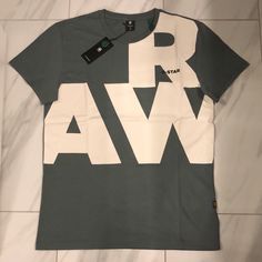 Men’s G-Star Raw Scaled Up T-Shirt Price Is Firm At $45. Color: Green/White Condition: 10/10 New W Tags G Star Raw T Shirts, Gstar Raw, Men's Uniform, G Star Men, Nike Wallpaper, Insta Videos, Raw Denim, Green Shirt