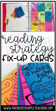 reading strategy and exit - up cards with the text reading strategy and exit - up cards