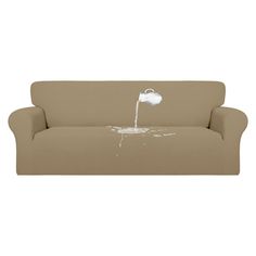 a couch with water pouring out of it