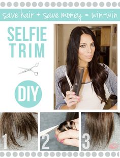 Trim your split ends without getting shorter hair. Definately gonna try this Trim Your Own Hair, Growing Your Hair Out, Hair Trim, Dead Ends, Split Ends, Hair Today, Hair Skin