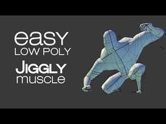 an animated image of a man doing yoga with the words easy low poly juggly musclee